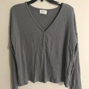 Grey long sleeve top